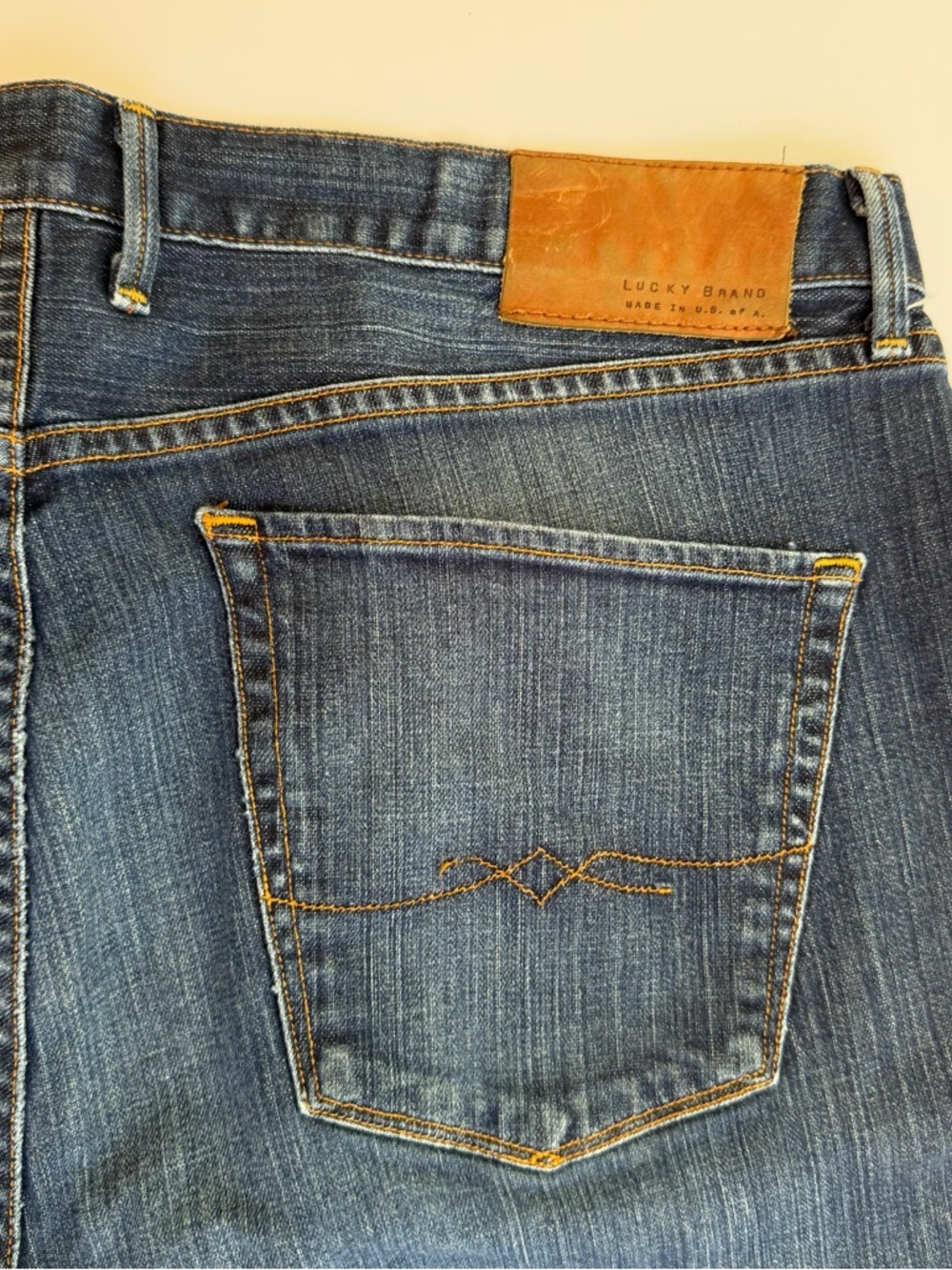 Men’s Vintage Lucky Brand🍀 Jeans Size 38 x 30 Rare White Oak Cone Denim - Picture 4 of 15